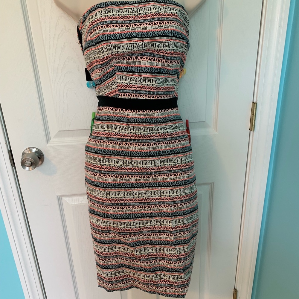 NWT The Limited Multicolor Strapless Dress